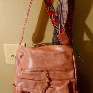 Modern chic vegan leather handbag